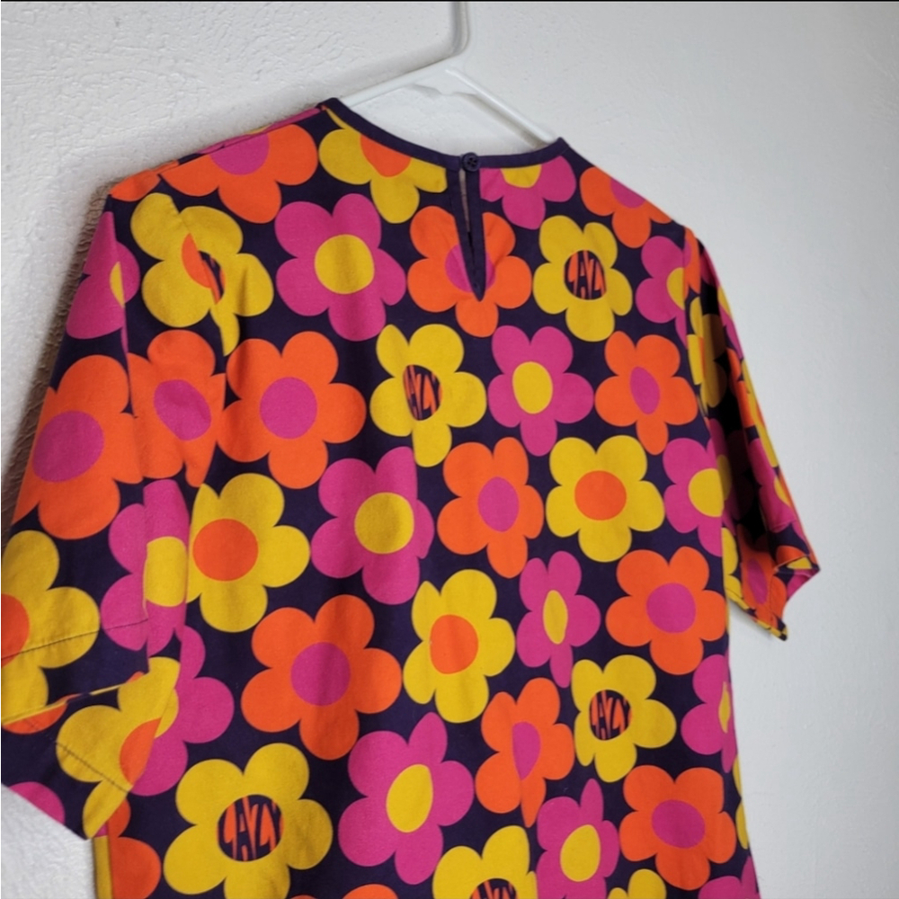 Lazy Oaf 70's Floral Print T-Shirt Women's Size Small - Picture 7 of 15